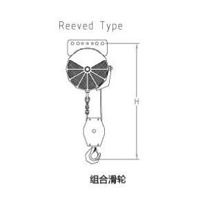 KAB-R450雙繩氣動平衡器尺寸圖 KAB-R450雙繩氣動平衡器尺寸圖